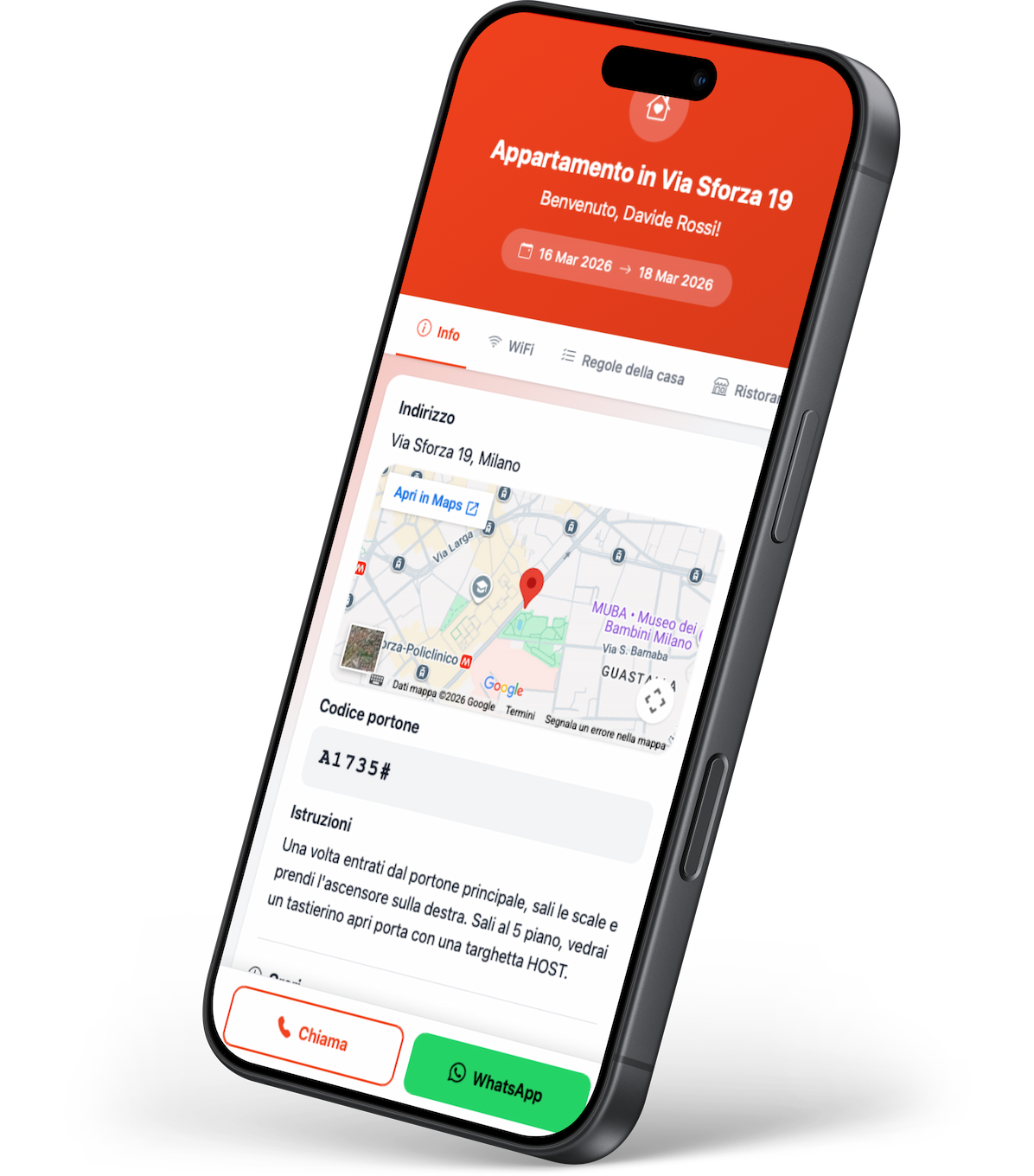 Anteprima GuestGo su smartphone